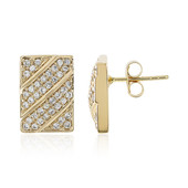 9K White Sapphire Gold Earrings (Adela Gold)