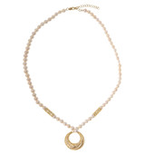 9K White Freshwater Pearl Gold Necklace (Ornaments by de Melo)
