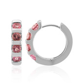 Pink Tourmaline Silver Earrings (Pallanova)