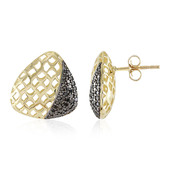 9K Black Diamond Gold Earrings (Ornaments by de Melo)