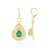 Green Onyx Brass Earrings (Juwelo Style)