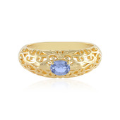 Unheated Ceylon Blue Sapphire Silver Ring