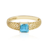 9K Swiss Blue Topaz Gold Ring (Ornaments by de Melo)