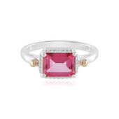 Pink Topaz Silver Ring (Granulieren)