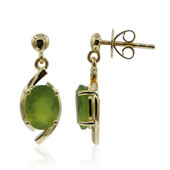 9K Brazilian Green Opal Gold Earrings (Tenner Diniz)