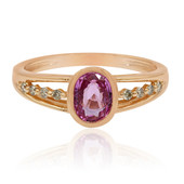 9K Pink Sapphire Gold Ring (Annette)