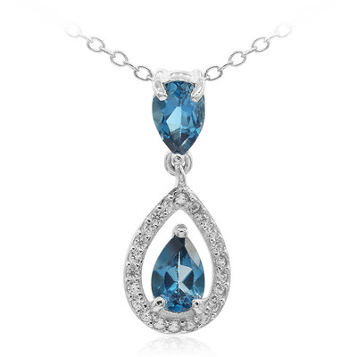 London Blue Topaz Silver Necklace