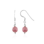 Pink Tourmaline Silver Earrings
