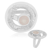 Rose Quartz Silver Ring (MONOSONO COLLECTION)