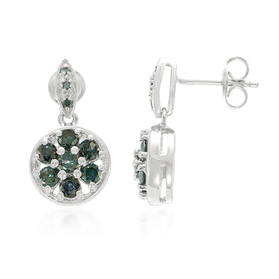 Fancy Diamond Silver Earrings (Cavill)