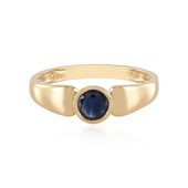 18K Blue Sapphire Gold Ring