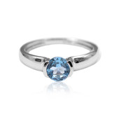 Swiss Blue Topaz Silver Ring