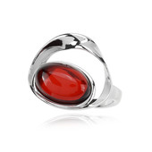 Colombian red Amber Silver Ring (dagen)