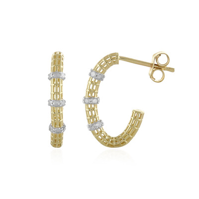 9K I4 (J) Diamond Gold Earrings (Ornaments by de Melo)