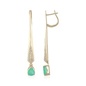 14K Russian Emerald Gold Earrings (de Melo)