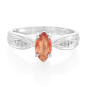 Sunset Ruby Silver Ring
