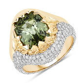 14K Green Tourmaline Gold Ring