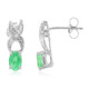 Bahia Emerald Silver Earrings (Cavill)
