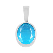 Caribbean Blue Opal Silver Pendant