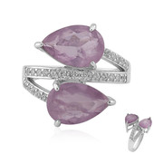 Purple Pastel Quartz Silver Ring