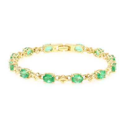 18K Ethiopian Emerald Gold Bracelet (AMAYANI)