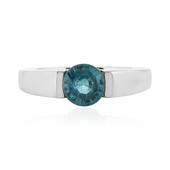 Blue Zircon Silver Ring