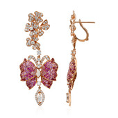 18K Ceylon Pink Sapphire Gold Earrings (Estée Collection)
