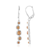 Peach Moonstone Silver Earrings (KM by Juwelo)