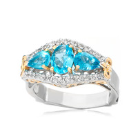 Paraiba Apatite Silver Ring (Dallas Prince Designs)