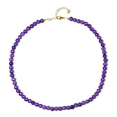 Purple Lava Silver Necklace