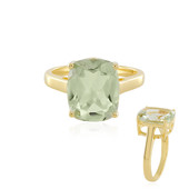 Green Amethyst Silver Ring