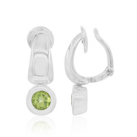 Peridot Silver ear clips