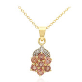 18K Unheated Padparadscha Sapphire Gold Necklace (AMAYANI)