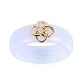 Purple agate Silver Ring