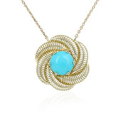 9K Sleeping Beauty Turquoise Gold Necklace (Ornaments by de Melo)