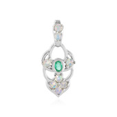 Russian Emerald Silver Pendant