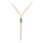 9K Colombian Emerald Gold Necklace