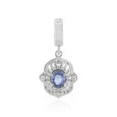 Ceylon Blue Sapphire Silver Pendant