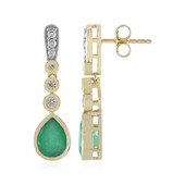 9K Brazilian Emerald Gold Earrings (de Melo)