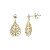 9K Diamond champagne I1 Gold Earrings (Ornaments by de Melo)