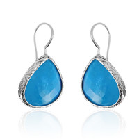 Turquoise Silver Earrings (Anne Bever)