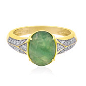 9K Noble Green Jadeite Gold Ring (Annette)