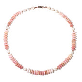 Pink Opal Silver Necklace (Riya)