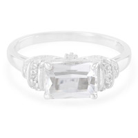 White Kunzite Silver Ring