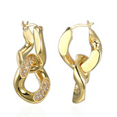 White Topaz Brass Earrings (Juwelo Style)