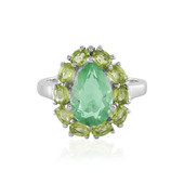 Green Fluorite Silver Ring