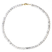 Howlite Silver Necklace (Riya)