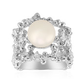 White Freshwater Pearl Silver Ring (TPC)