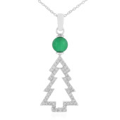 Green Onyx Silver Necklace