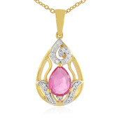 Madagascar Pink Sapphire Silver Necklace